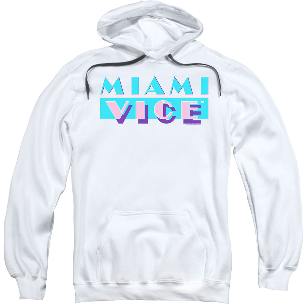Miami Vice Logo Adult 25% Poly Hooded Sweatshirt
