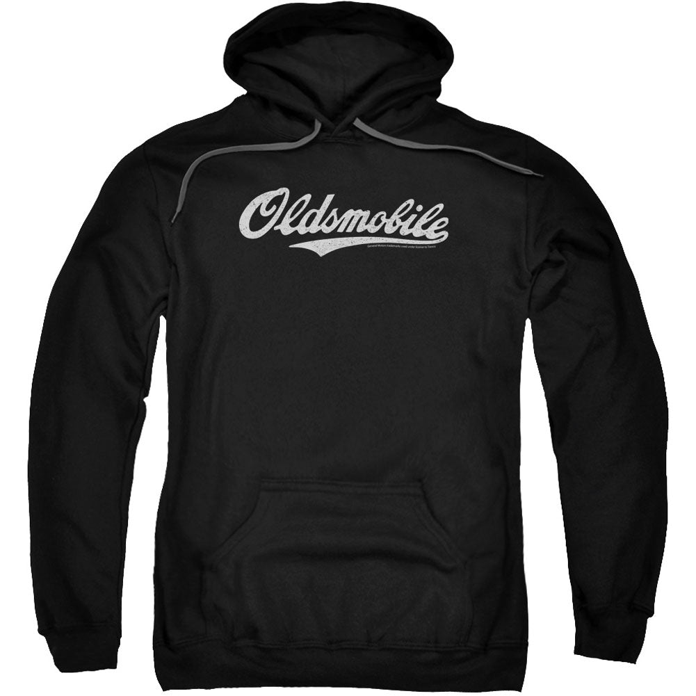 Oldsmobile Oldsmobile Cursive Logo Adult 25% Poly Hooded Sweatshirt