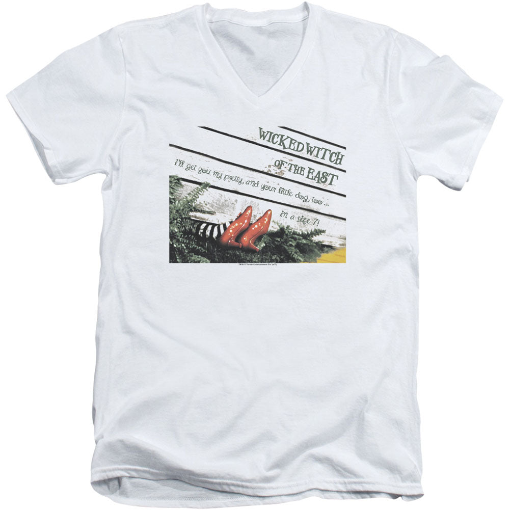 Wizard Of Oz Size 7 Adult V-Neck Slim Fit T-shirt