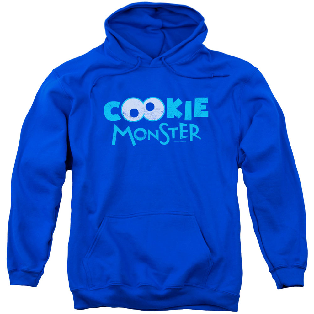Sesame Street Cookie Eyes Adult 25% Poly Hooded Sweatshirt
