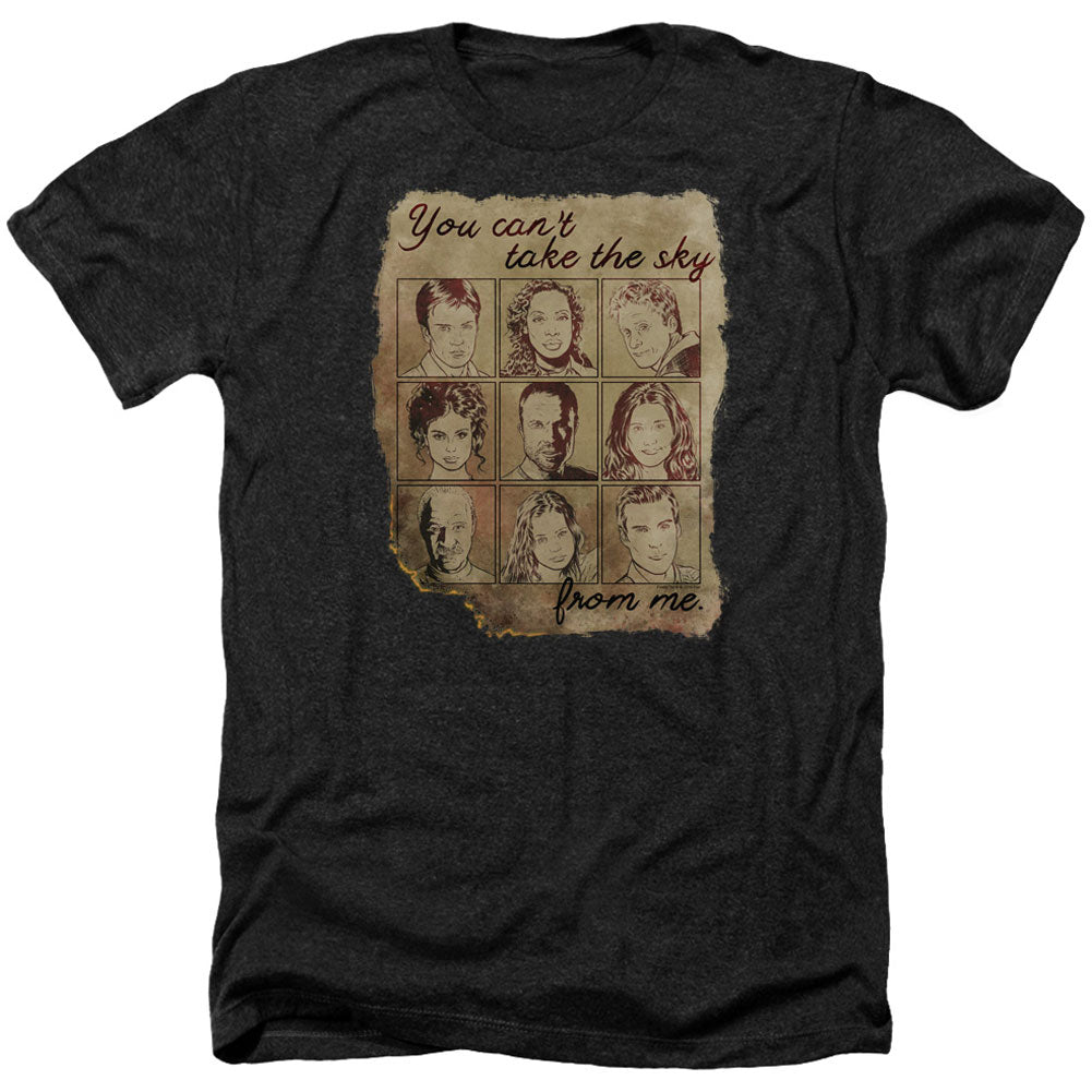 Firefly Burned Poster Adult Heather 40% Poly T-shirt