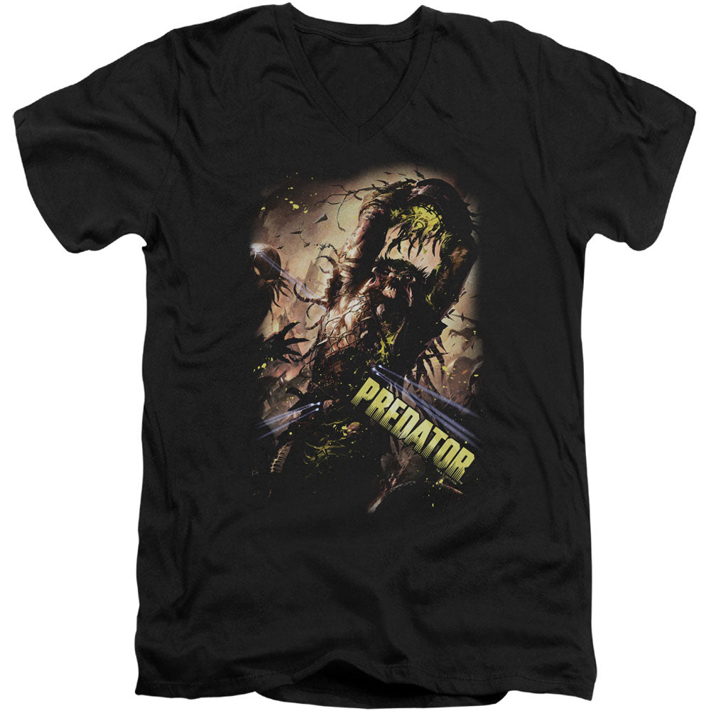 Predator Heads Up Adult V-Neck Slim Fit T-shirt