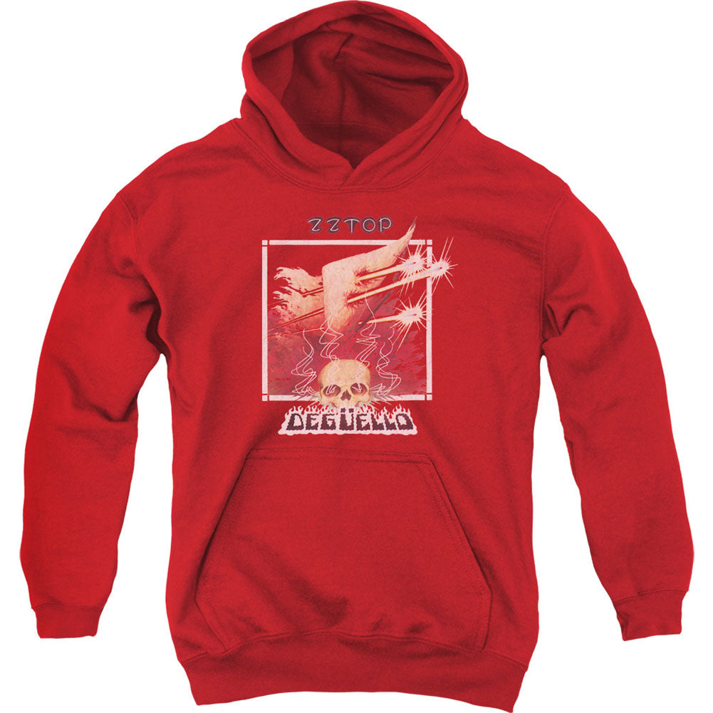 Deguello Cover Youth 50% Poly Hooded Sweatshirt
