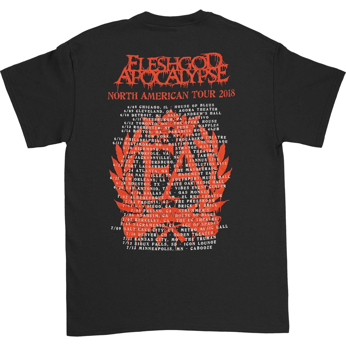 Fleshgod Apocalypse The Fool Tour 2018 T-shirt