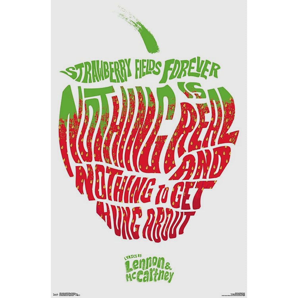 Beatles John Lennon And Paul McCartney - Strawberry Domestic Poster