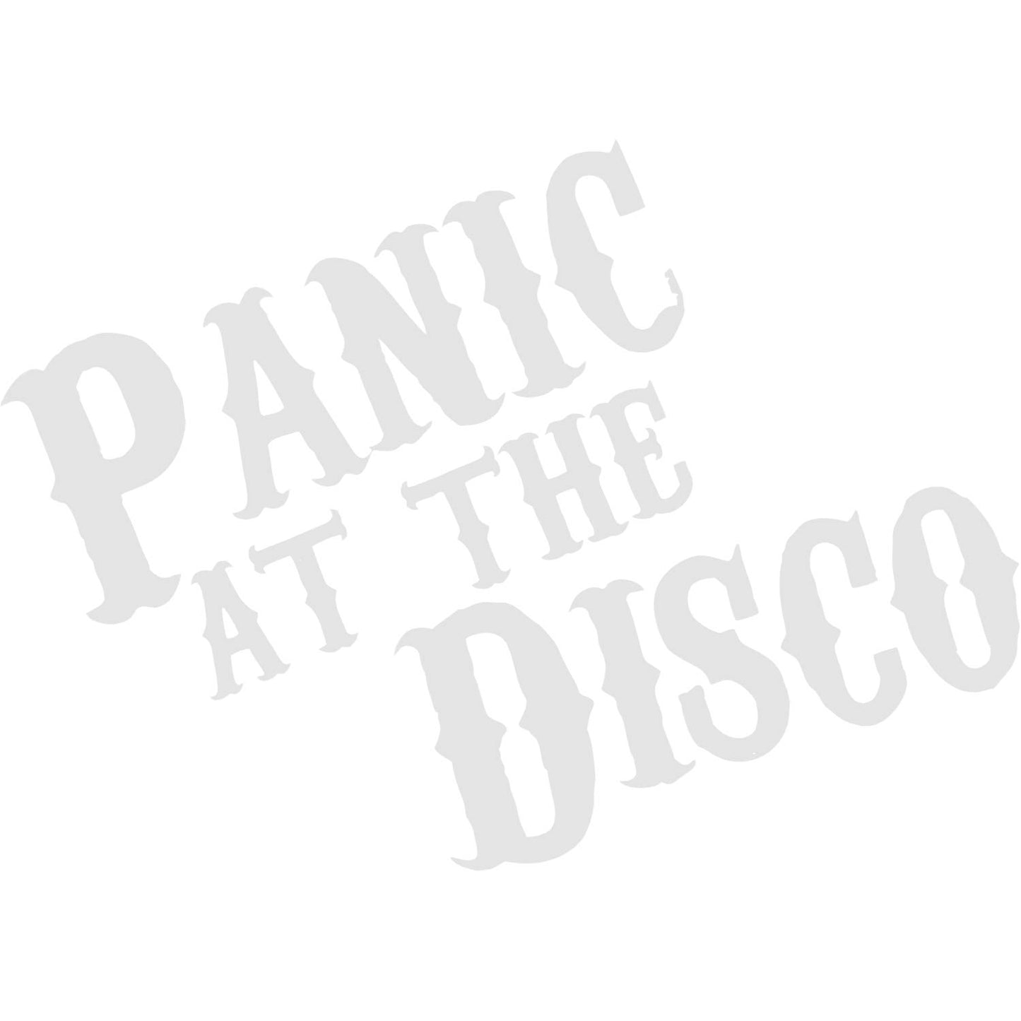 Panic! At The Disco Vinyl Cut Logo (White) Peel & Rub Sticker