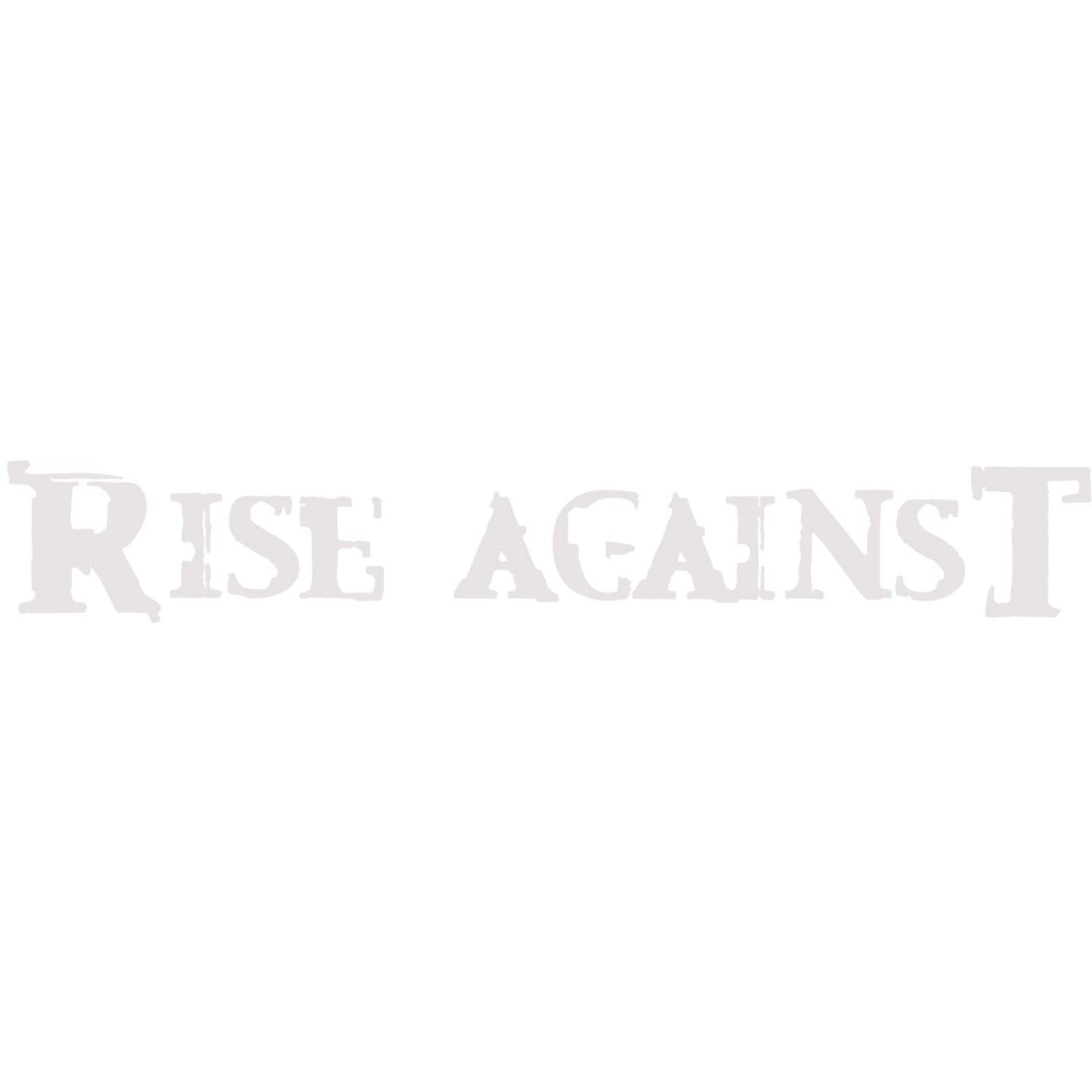 Rise Against Logo (White) Peel & Rub Sticker