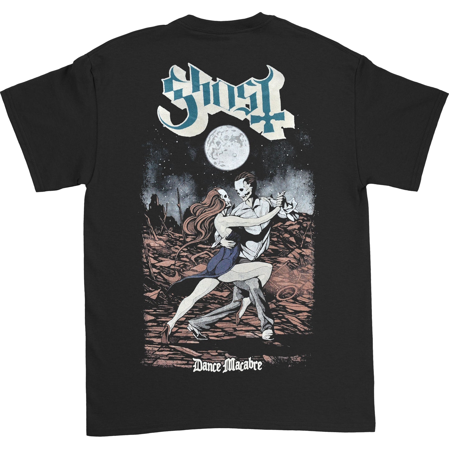 Dance Macabre Cover & Logo (Back Print) Slim Fit T-shirt