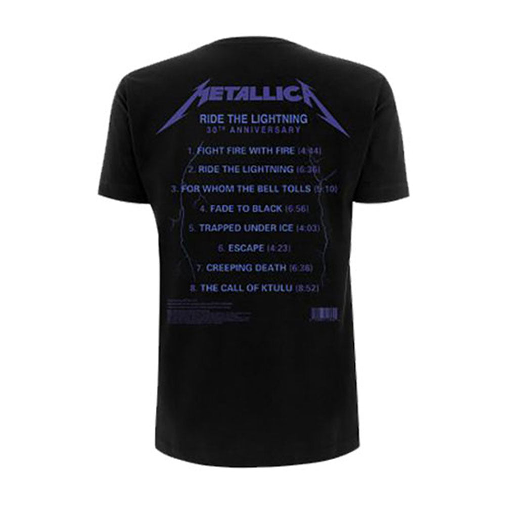 Ride The Lightning Tracks (Back Print) Slim Fit T-shirt
