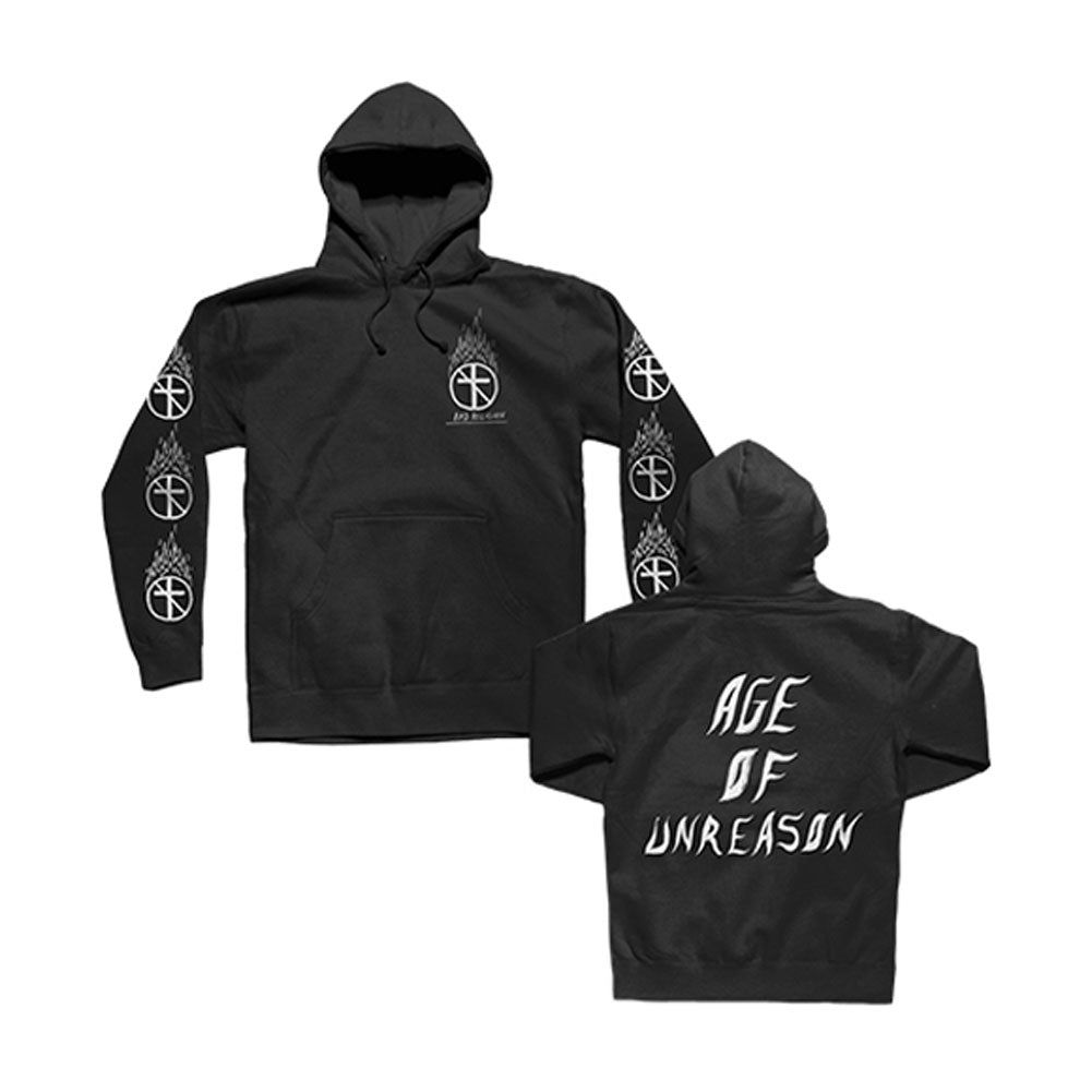 Bad Religion Flaming Crossbuster Pullover Hooded Sweatshirt