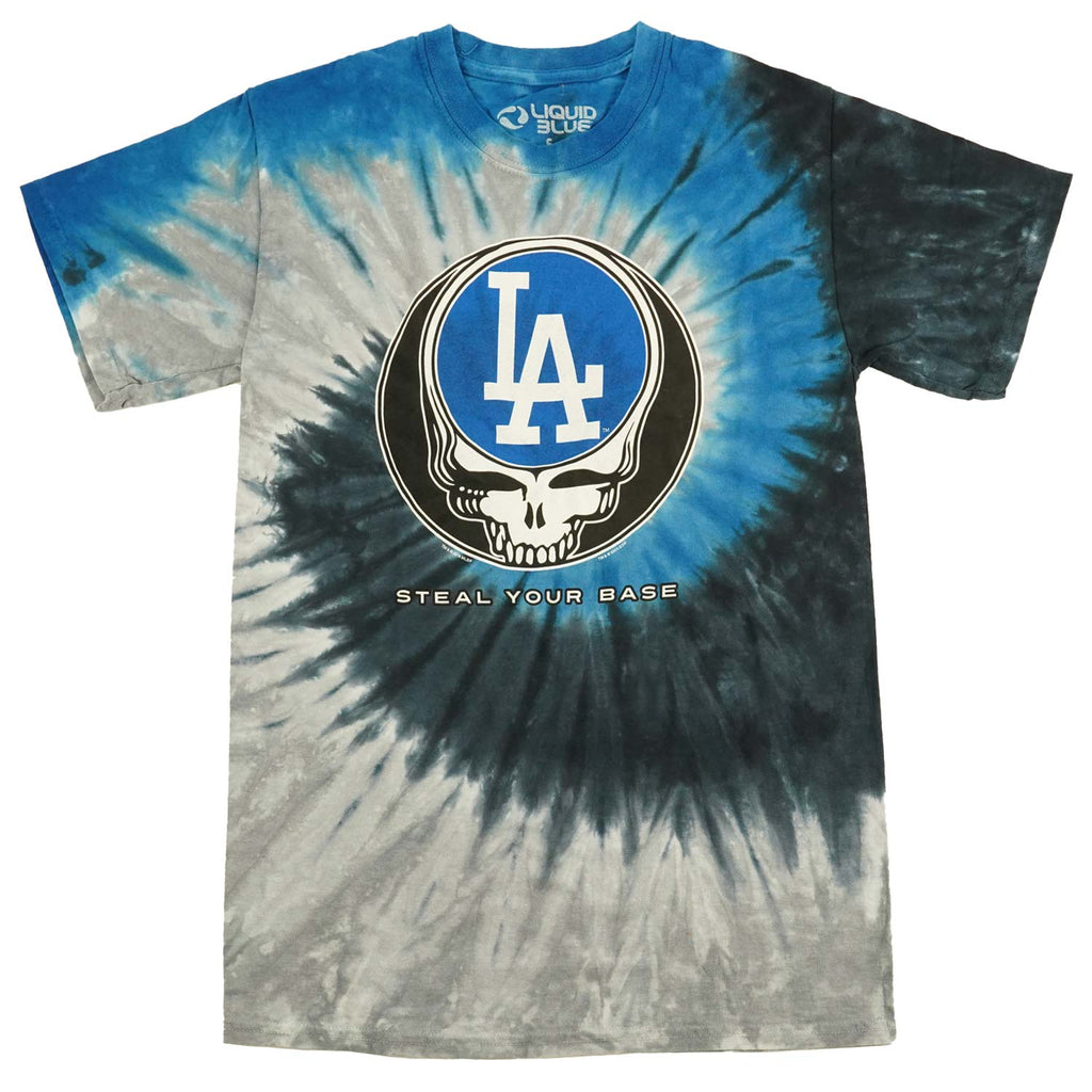 Grateful Dead Los Angeles Dodgers Steal Your Base Tie Dye T-shirt 416257