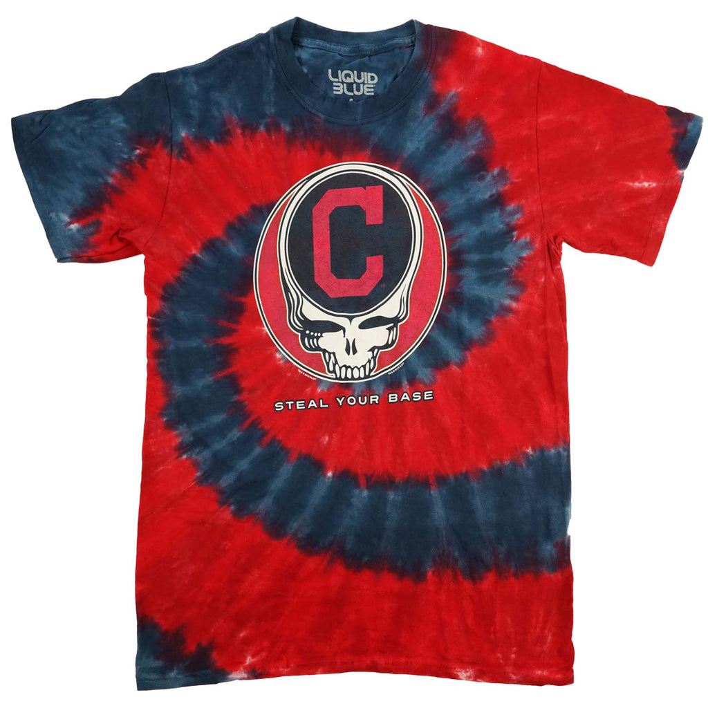 Cleveland Indians Steal Your Base Tie-Dye T-Shirt - S