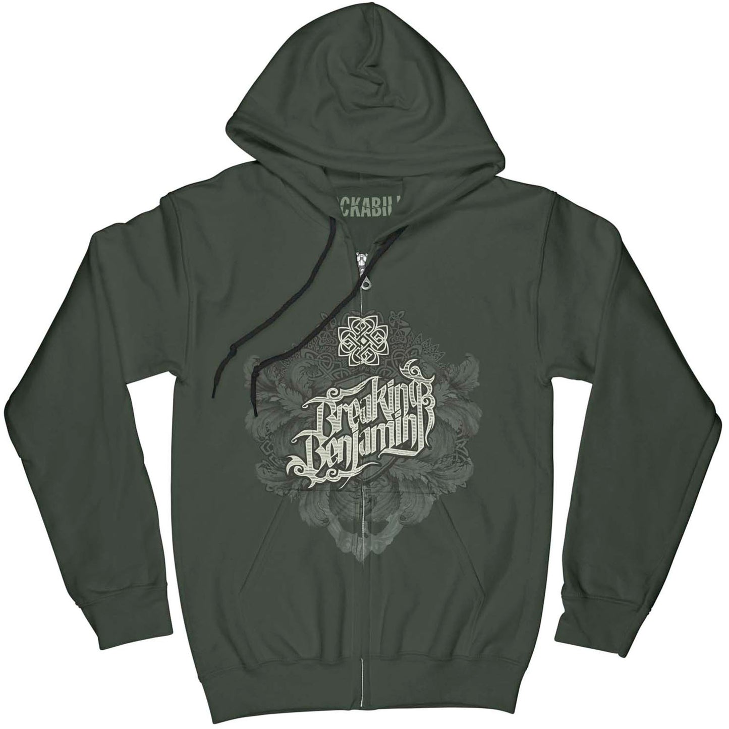 Zippered Hooded Sweatshirt
