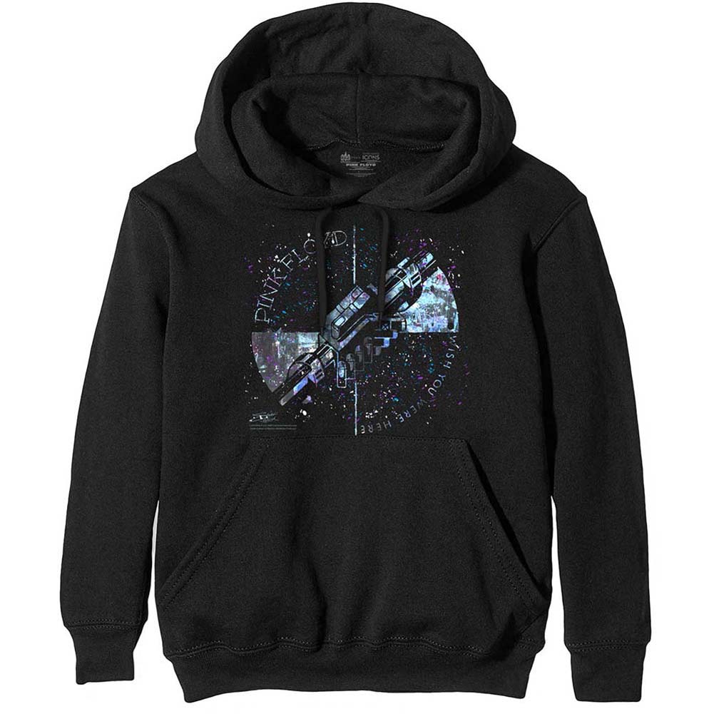 Machine Greeting Blue Hooded Sweatshirt