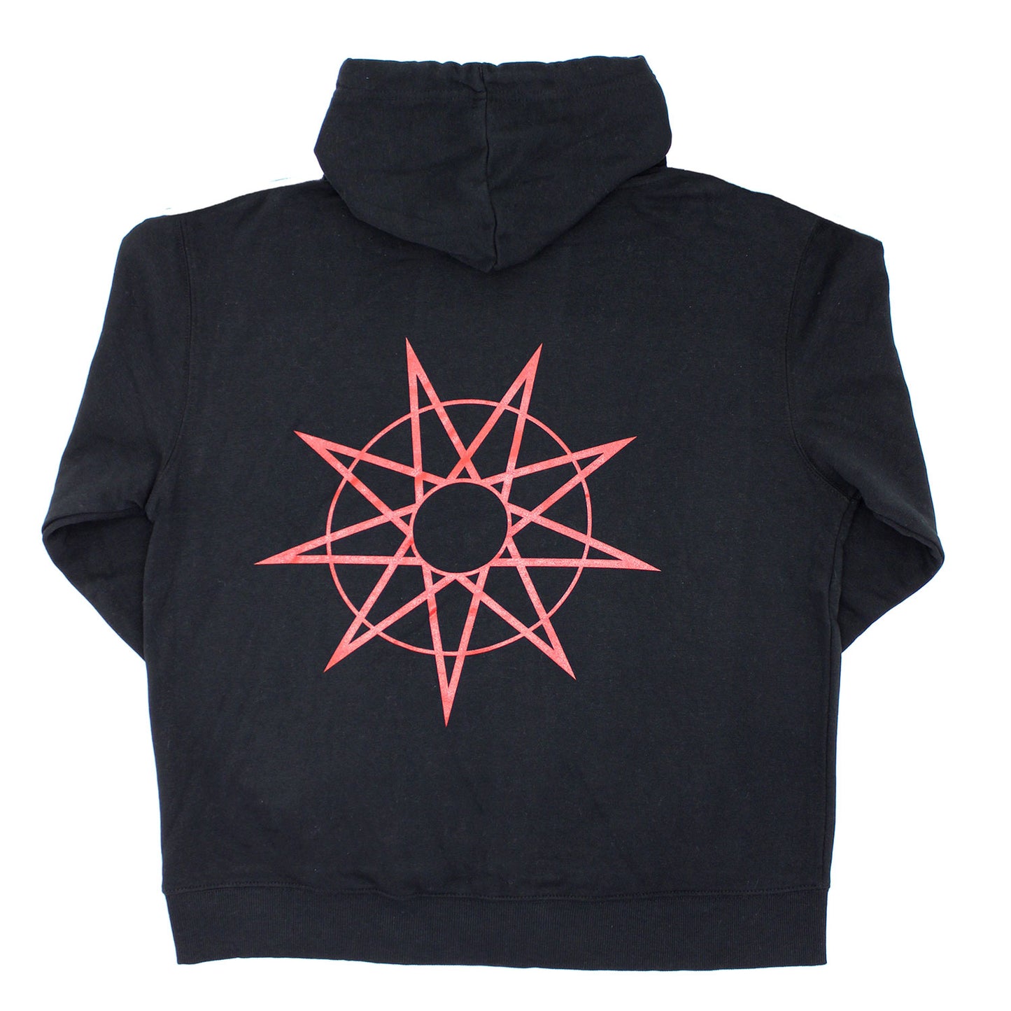 9 Point Star (Back Print) Zippered Hooded Sweatshirt