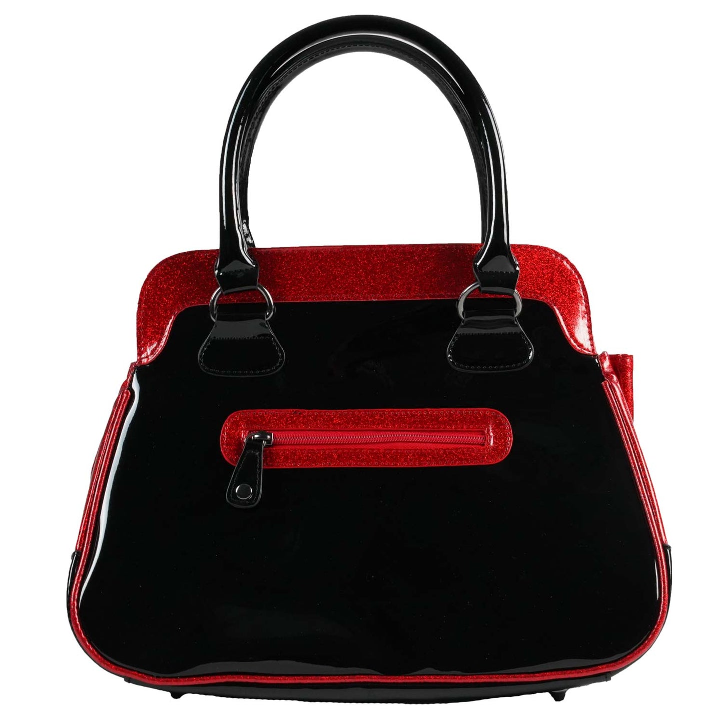 Monster Collage In Red Glitter Girls Handbag