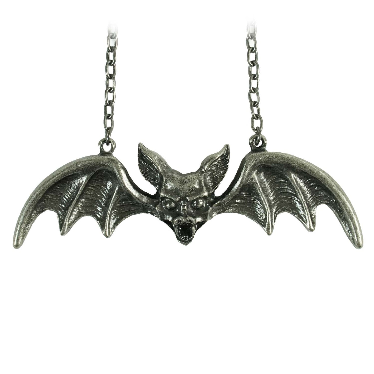Munsters Chrome Bat Pendant by Rock Rebel Necklace