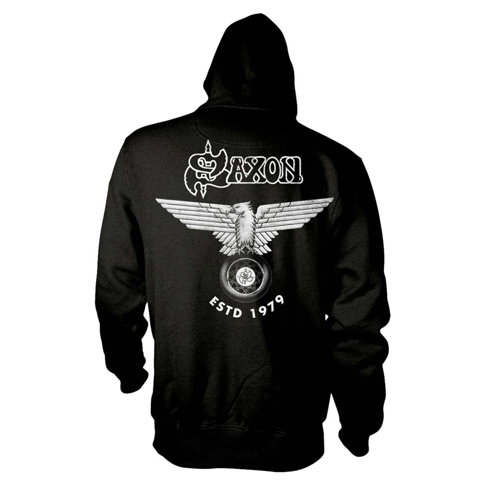 Saxon Estd 1979 Zippered Hooded Sweatshirt