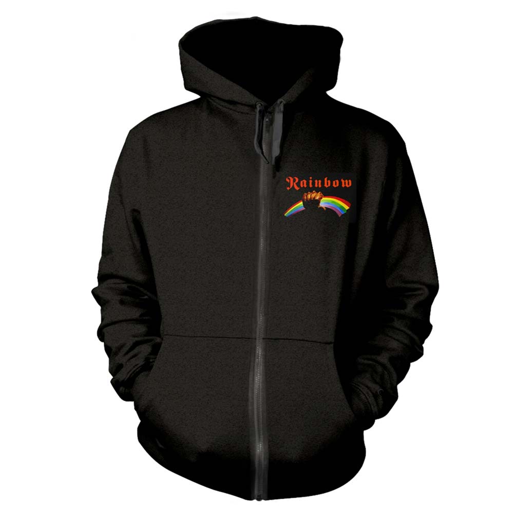 Rainbow Rising Zippered Hooded Sweatshirt
