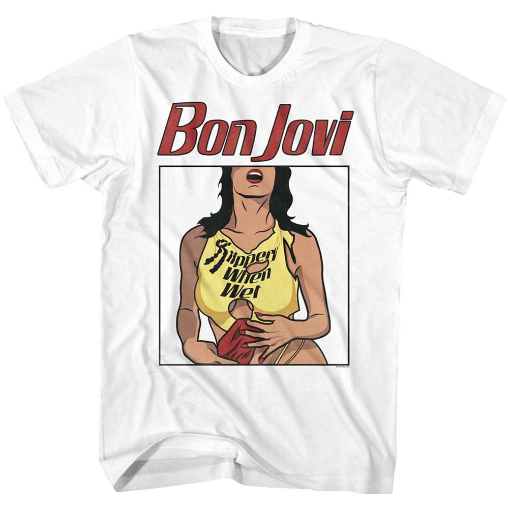 Editor abrazo radioactividad Bon Jovi Slippery When Wet T-shirt 420096 | Rockabilia Merch Store