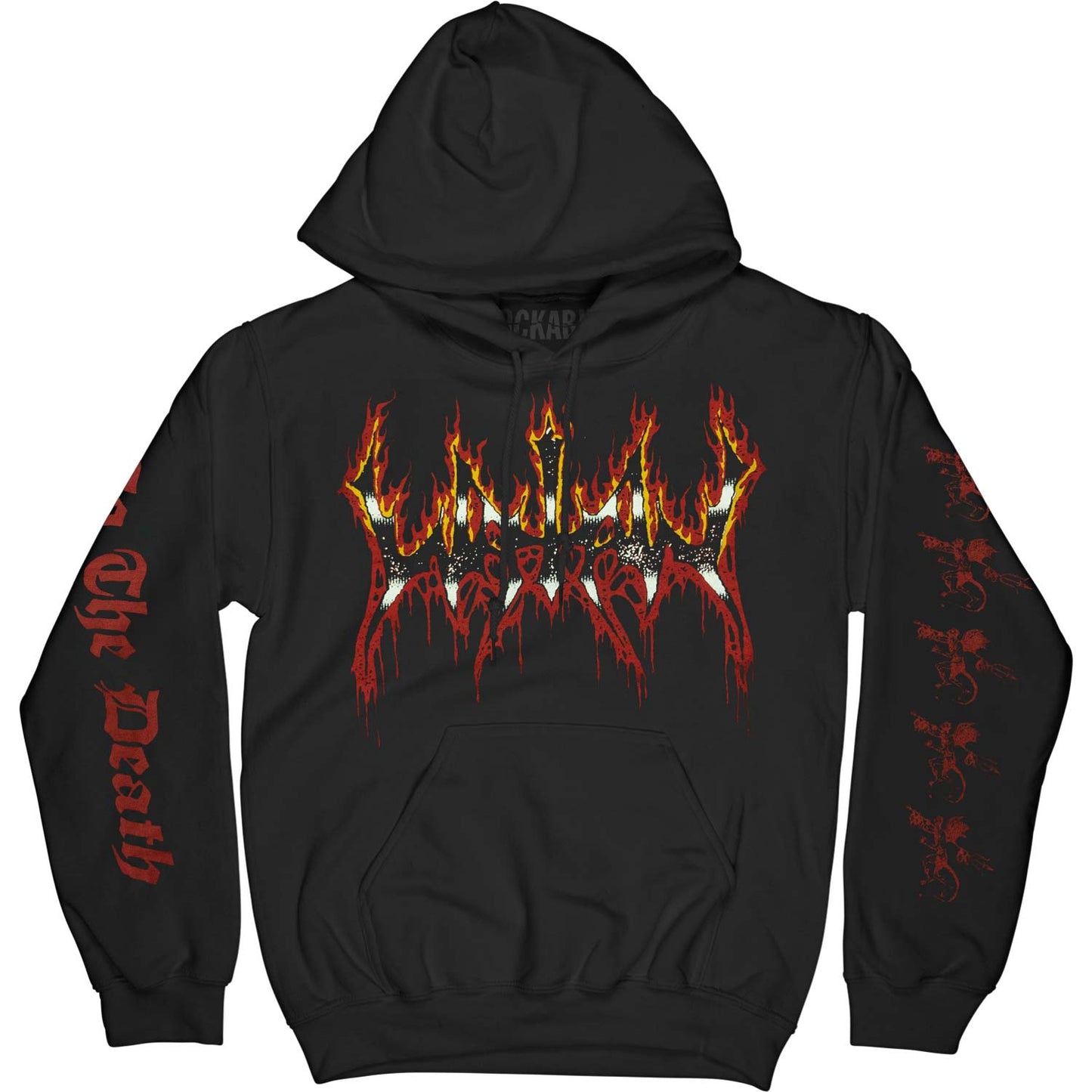 Watain Fire Logo Pullover Hoodie (Black) Hooded Sweatshirt