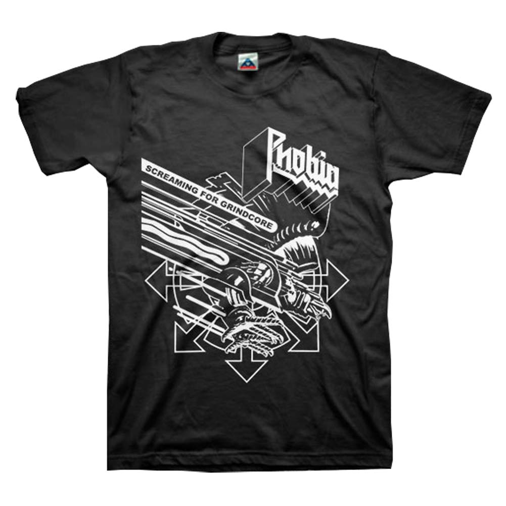 Screaming For Grindcore (B/W) T-shirt
