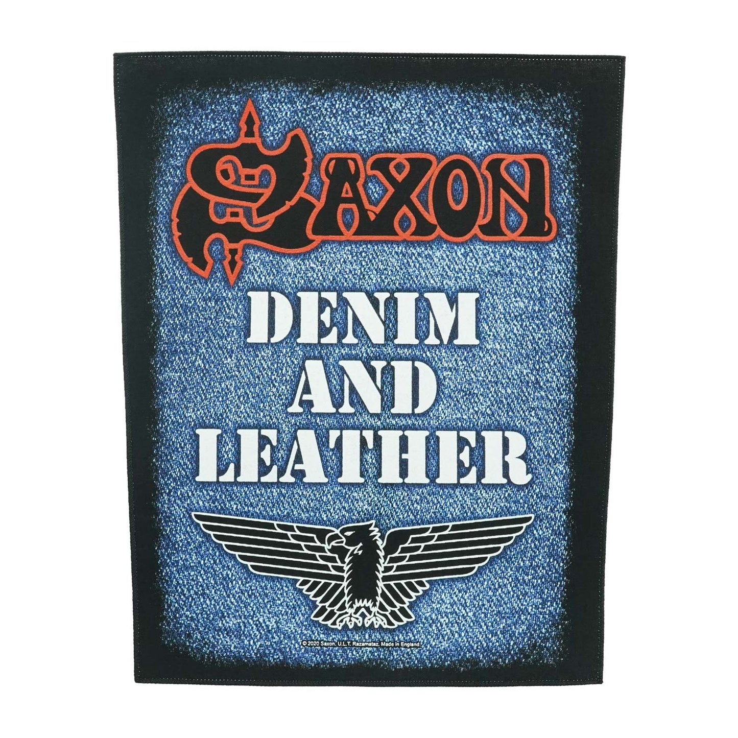 Saxon Denim & Leather Back Patch