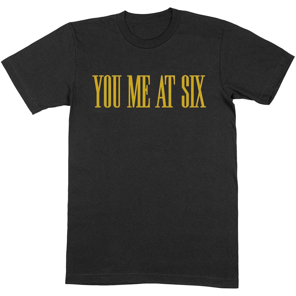 You Me At Six Yellow Text Slim Fit T-shirt