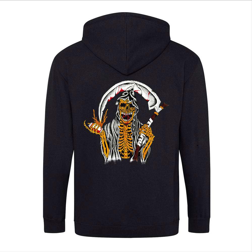 Municipal Waste Logo Reaper Zip Hoodie Zippered Hooded Sweatshirt