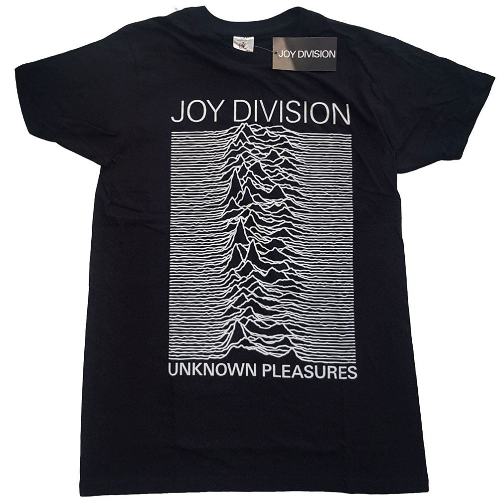 Joy Division Unknown Pleasures White On Black Slim T-shirt 425998 | Rockabilia Merch Store