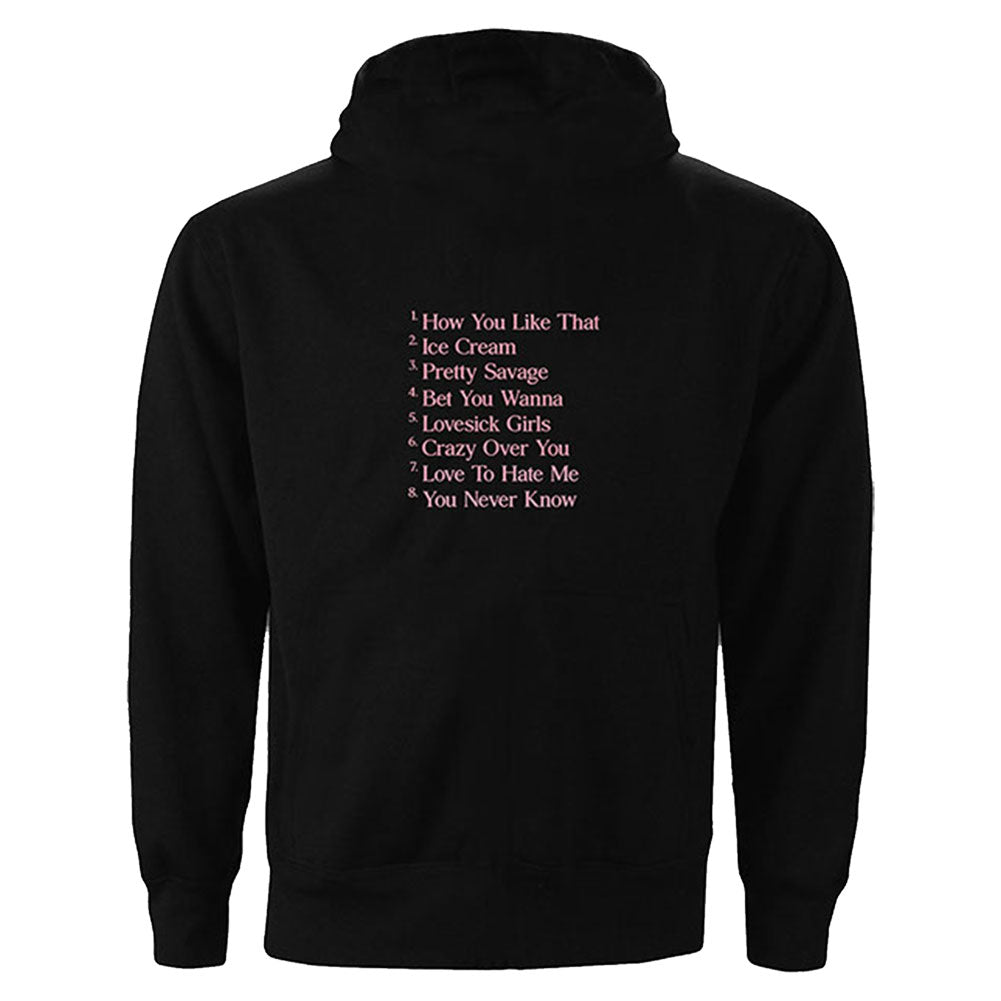BlackPink The Album Tracklist (Back Print) Hooded Sweatshirt