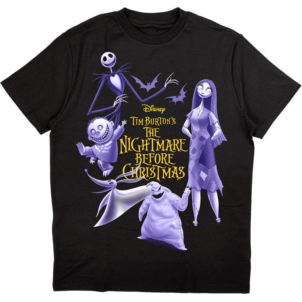 Nightmare Before Christmas Purple Characters Slim Fit T-shirt