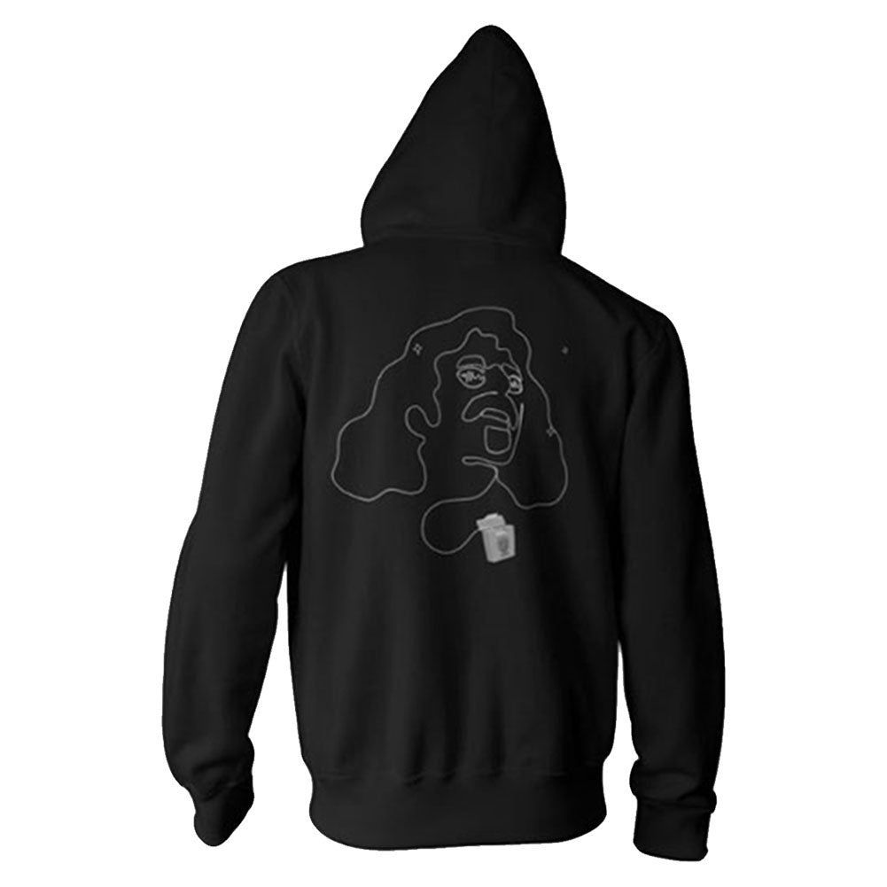 Frank Zappa Dental Floss (Back Print) Zippered Hooded Sweatshirt