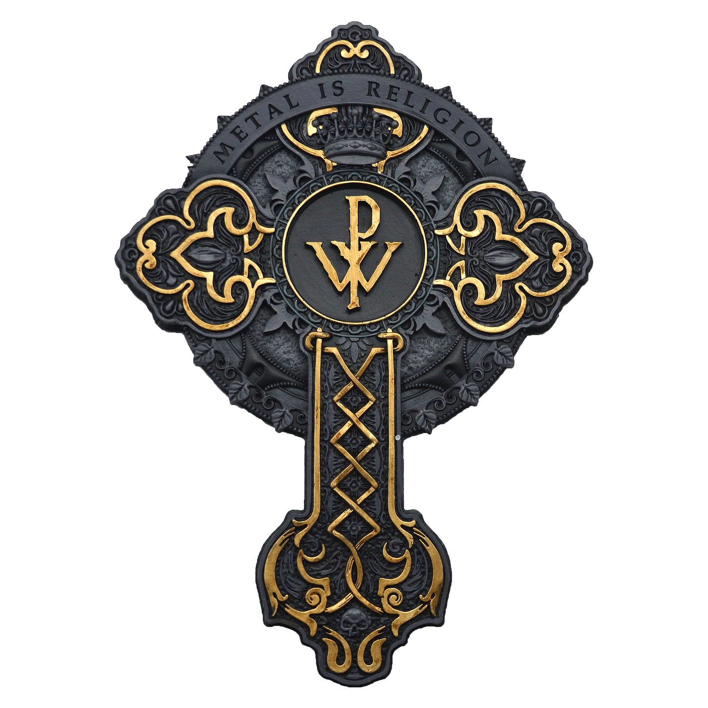 Metal is Religion Wall Plaque 31cm Framed Wall Art