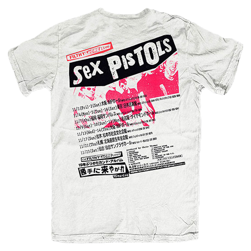 Sex Pistols Filthy Lucre Japan (Back Print) Slim Fit T-shirt 428859 Rockabilia Merch Store