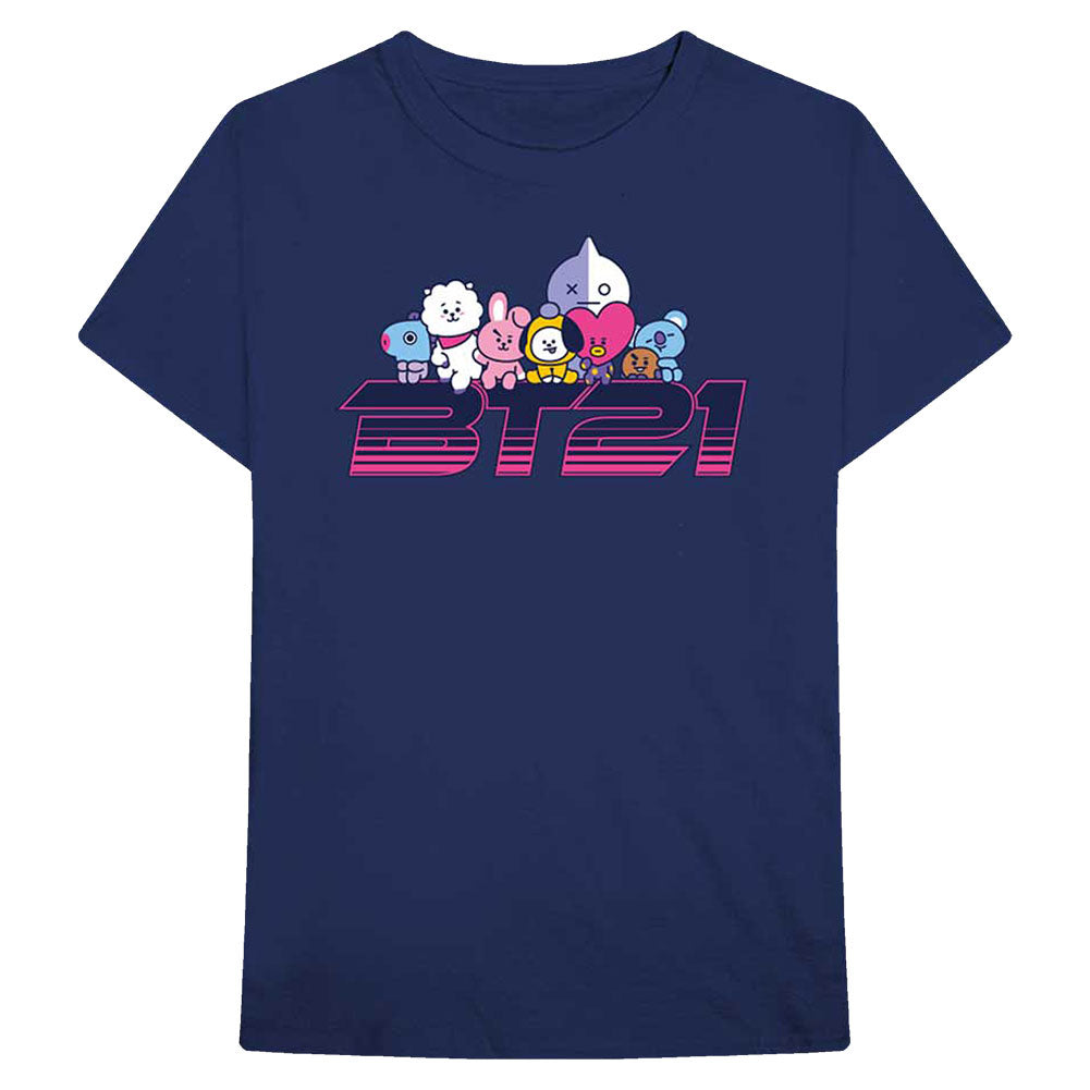 BT21 Space Wappen Logo Slim Fit T-shirt