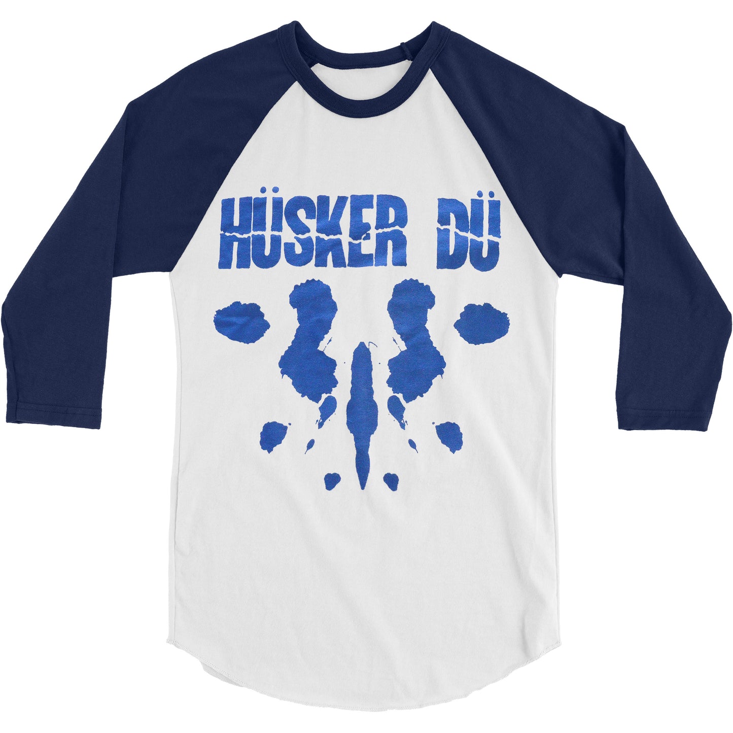 Blue On White Inkblot Symbol Under Logo Baseball Jersey