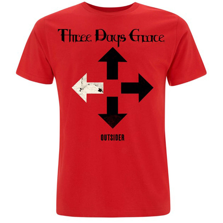 Three Days Grace Outsider (red) T-shirt