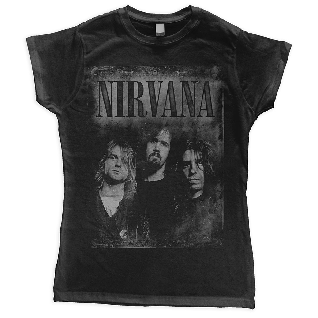 Nirvana Faded Faces Womens T-shirt