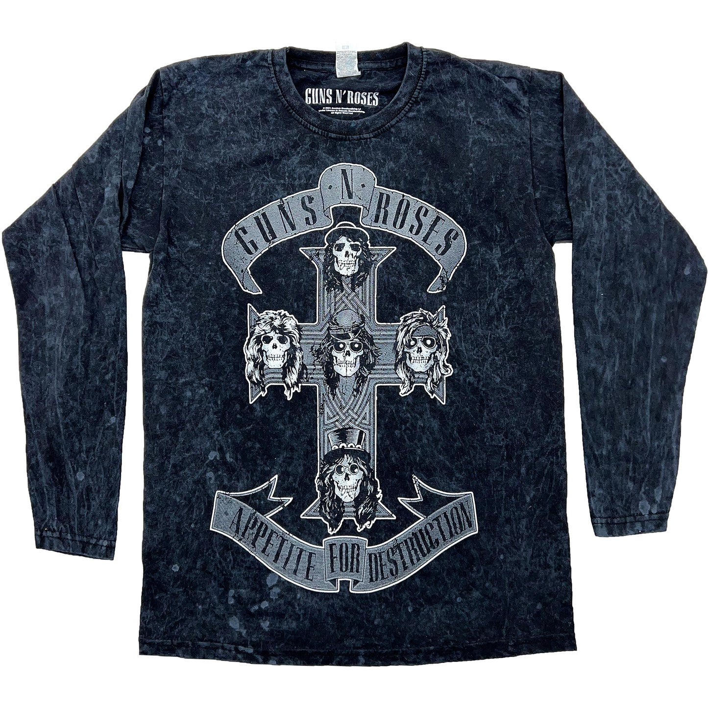 Monochrome Cross (Dip-Dye) Tie Dye Long Sleeve