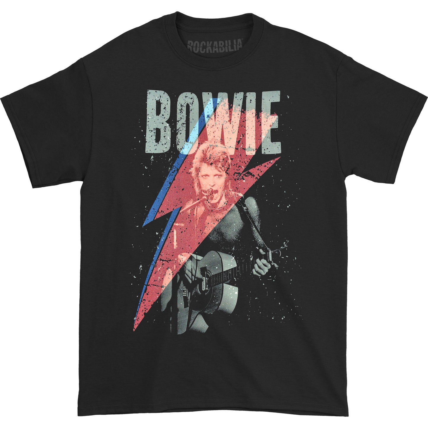 David Bowie Distressed Bolt Slim Fit T-shirt
