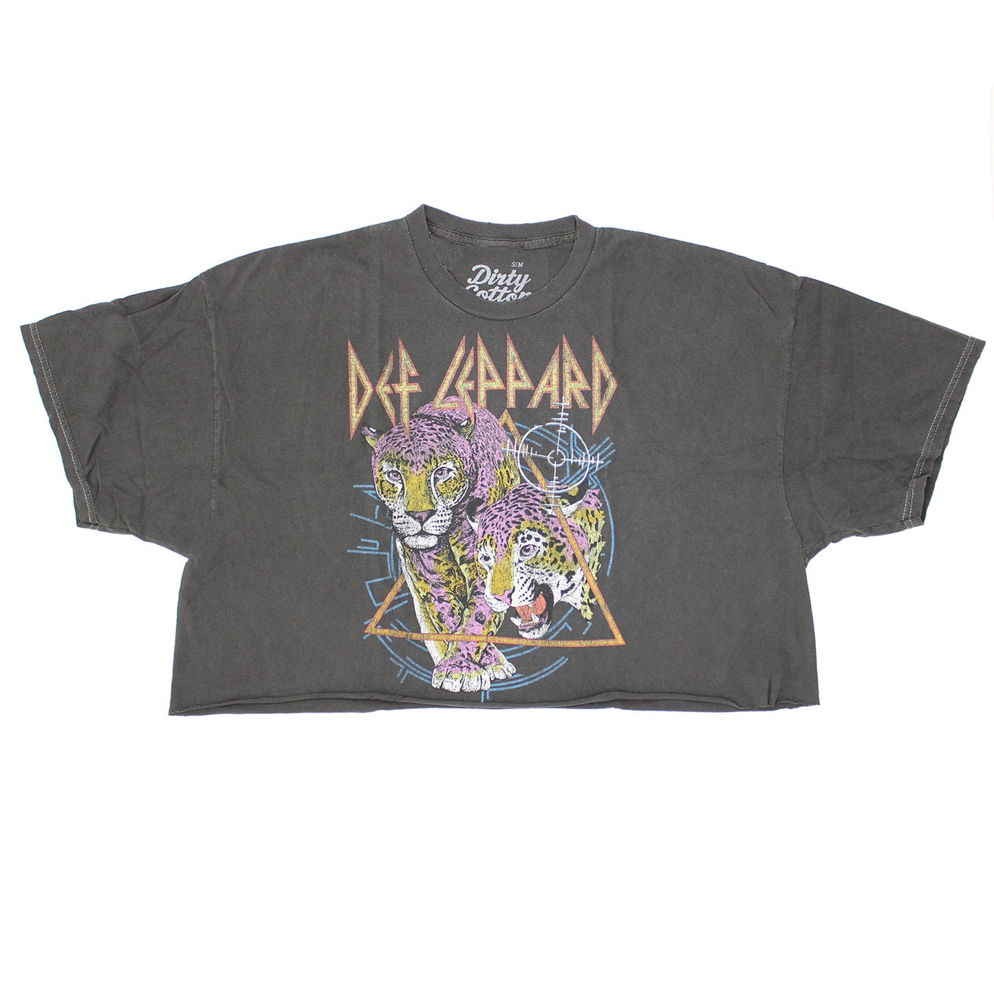 Def Leppard Animal Oversize Crop Junior Top