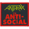 Anti-Social Embroidered Patch