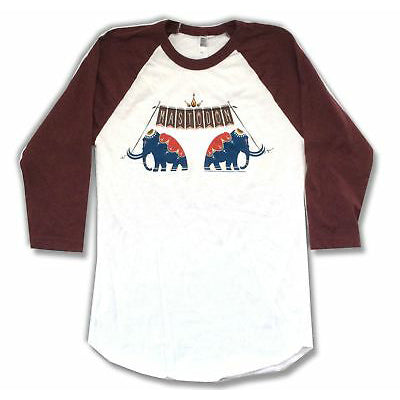 Mastodon Elephants Raglan Jersey T-shirt
