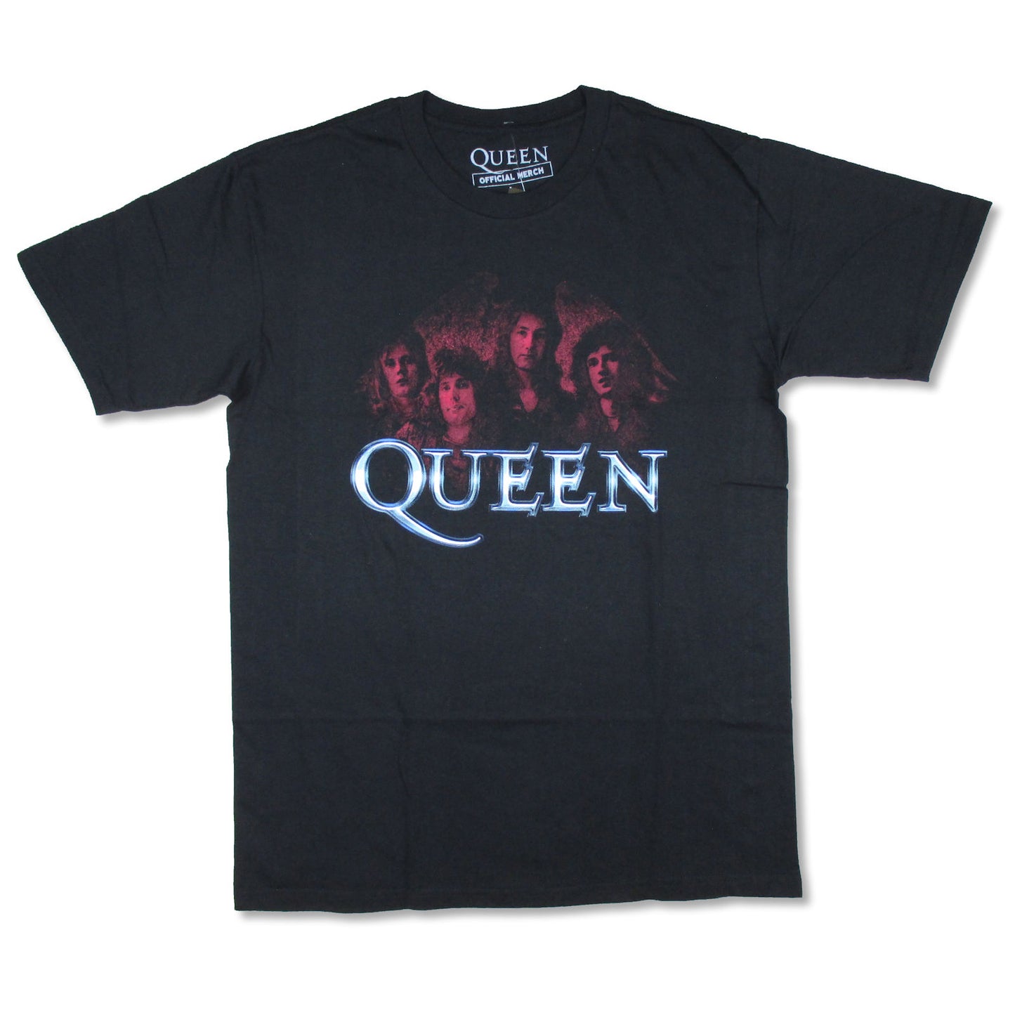 Red Portrait Band Photo T-shirt