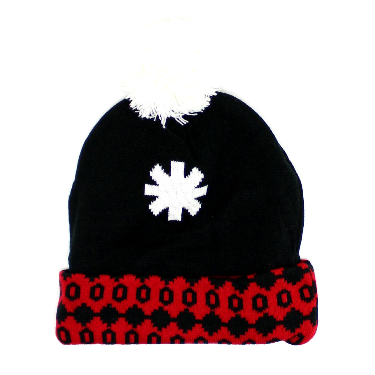 Red Hot Chili Peppers White Asterisk Black Knit Beanie Beanie