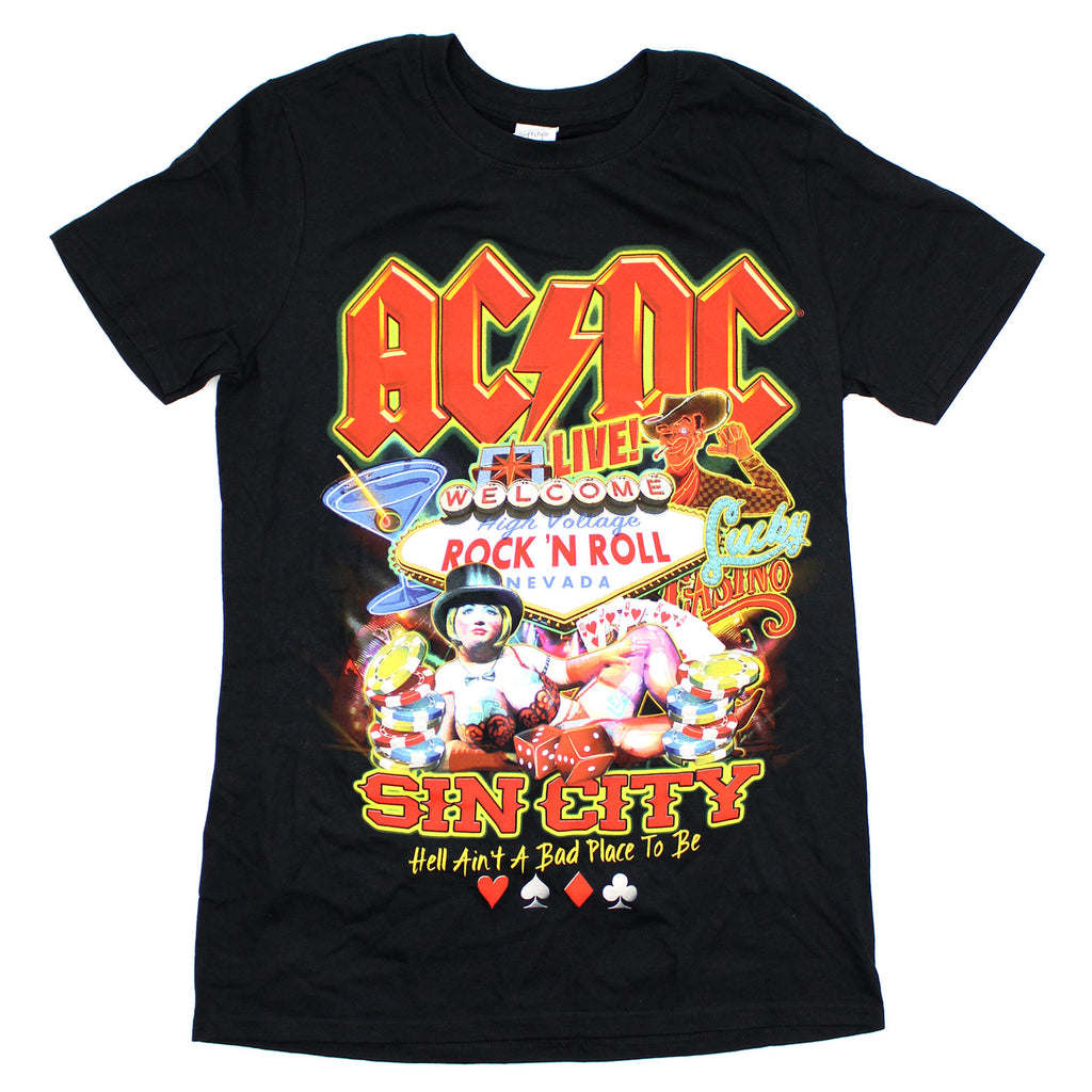 AC/DC Sin Hell Ain't A To Be Slim Fit T-shirt 439078 | Merch Store