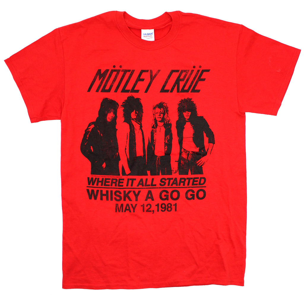 Motley Crue Where It All Started T Shirt 439080 Rockabilia Merch Store 