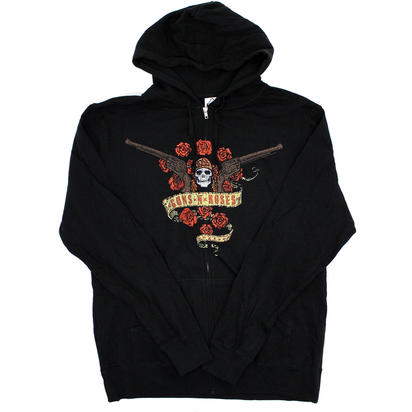 Guns N Roses Axl Rose Skull Zippered Hooded Sweatshirt