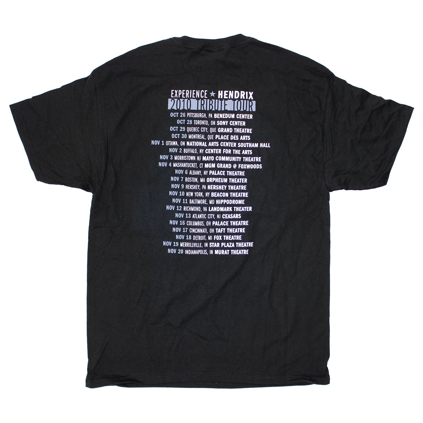 Jimi Hendrix W.C.S.B. Tribute Tour Gray Print Tee T-shirt